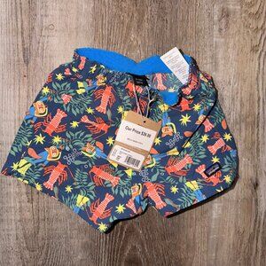 Patagonia Infant Boys' Baggies Diaper-Friendly Shorts, 6M-12M, Lagom Blue